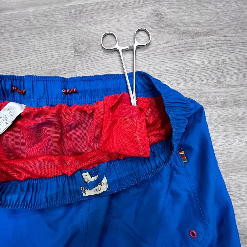 Next Swimwear‎ Mens Royal Blue Board Shorts Mesh Lined Drawstring Size Large